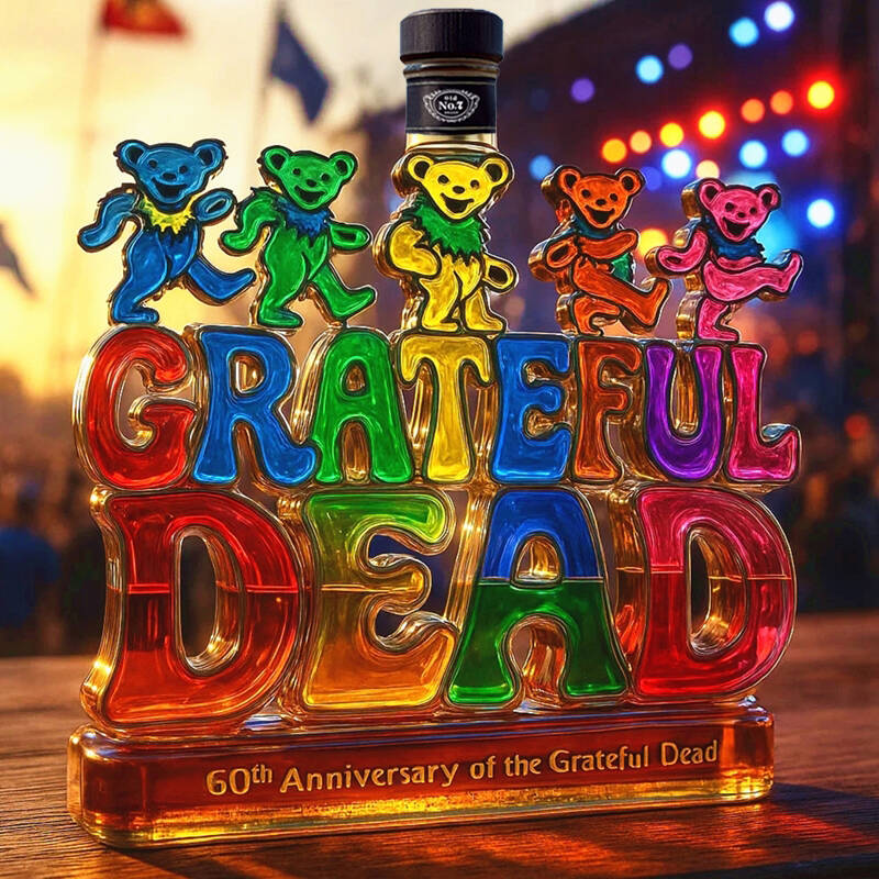Grateful Dead 60th Anniversary Whiskey Bottle