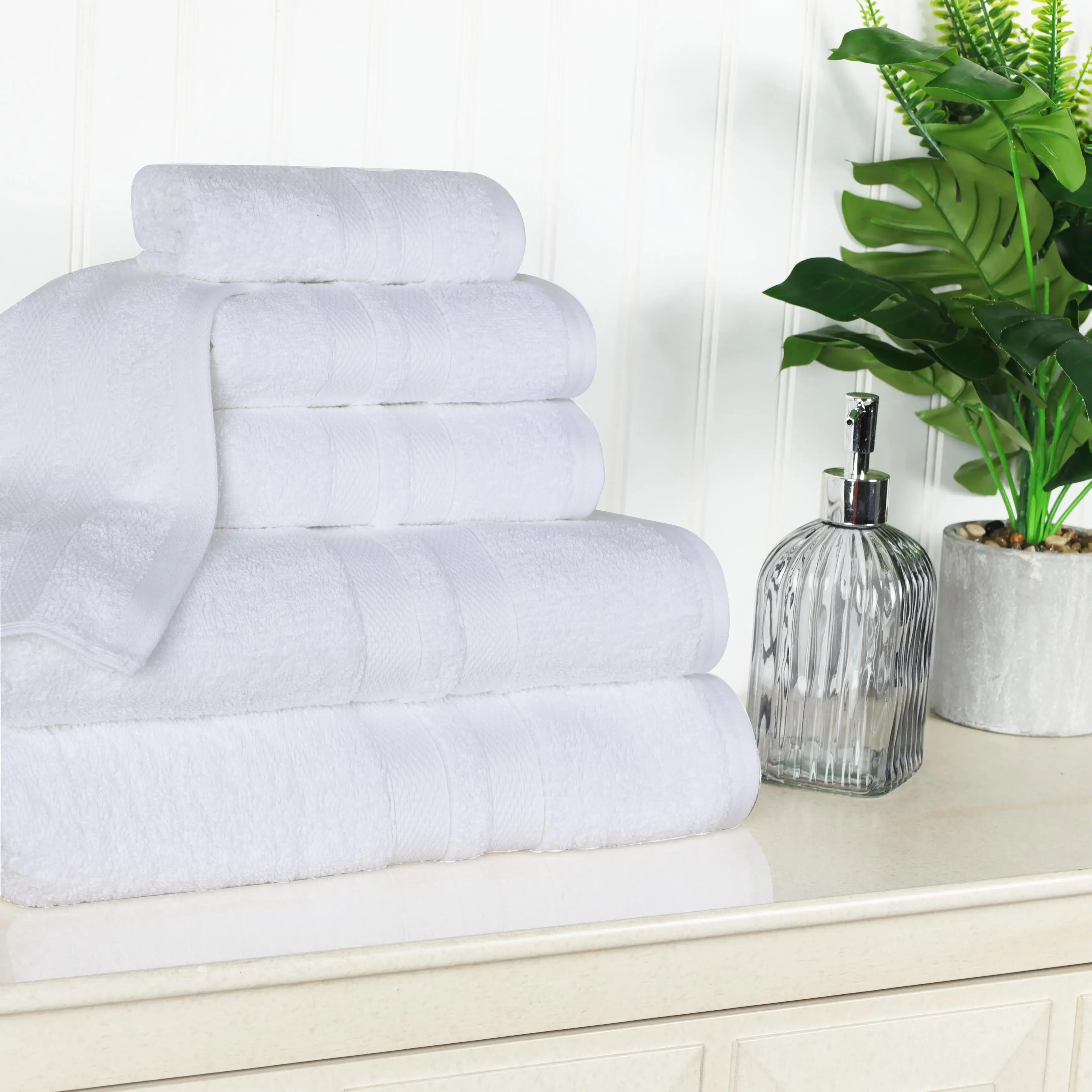 Superior Cotton Quick-Drying 6 Piece Highly Absorbent Towel Set