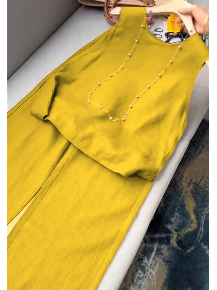 🔥Summer Arrivals🌟Women's Cotton And Linen Casual Vest and Pants Set