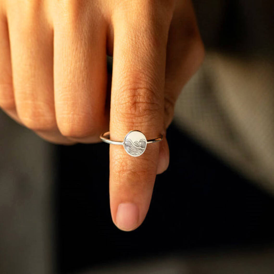 Minimalist Wave Ring