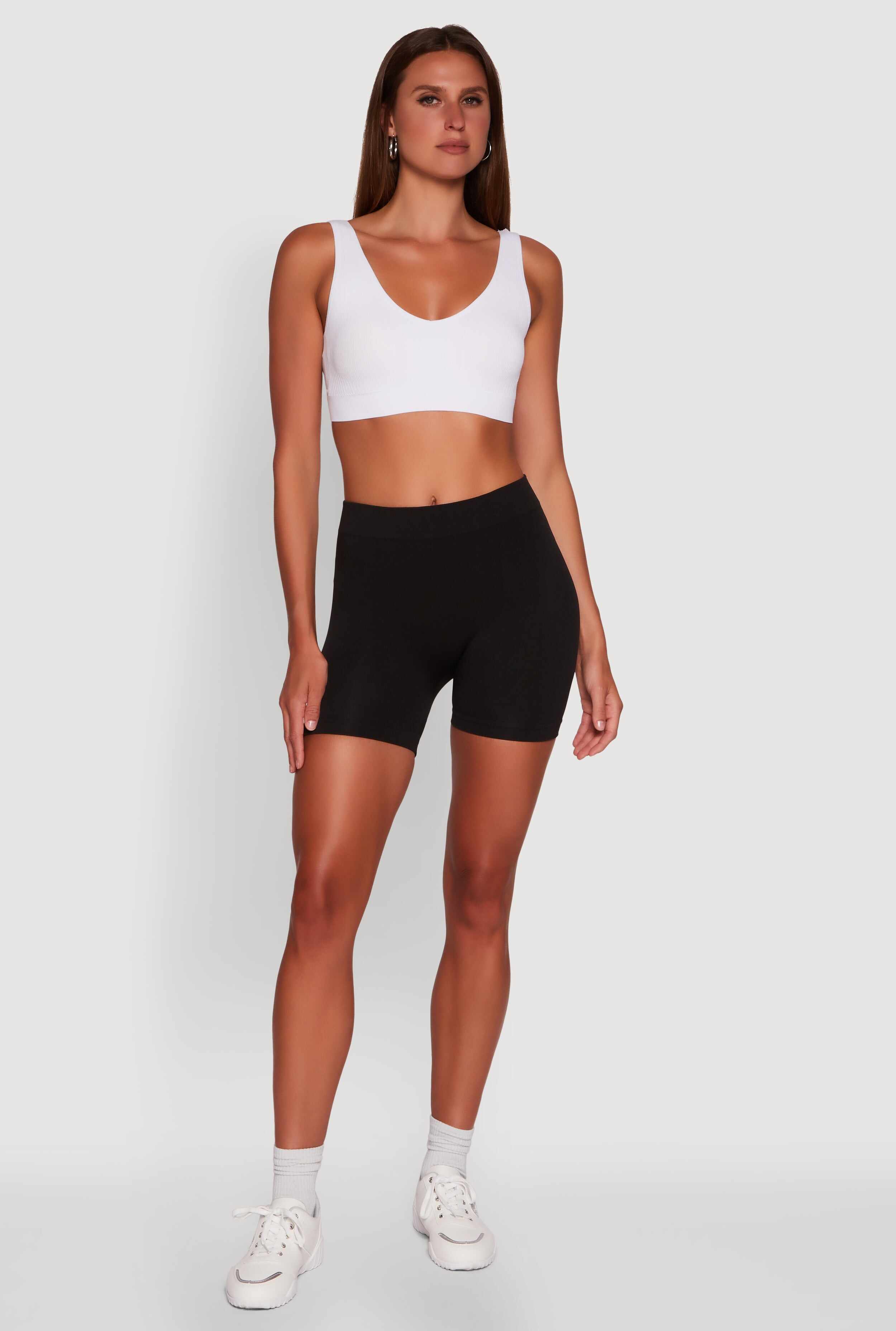 High Waisted Seamless Biker Shorts