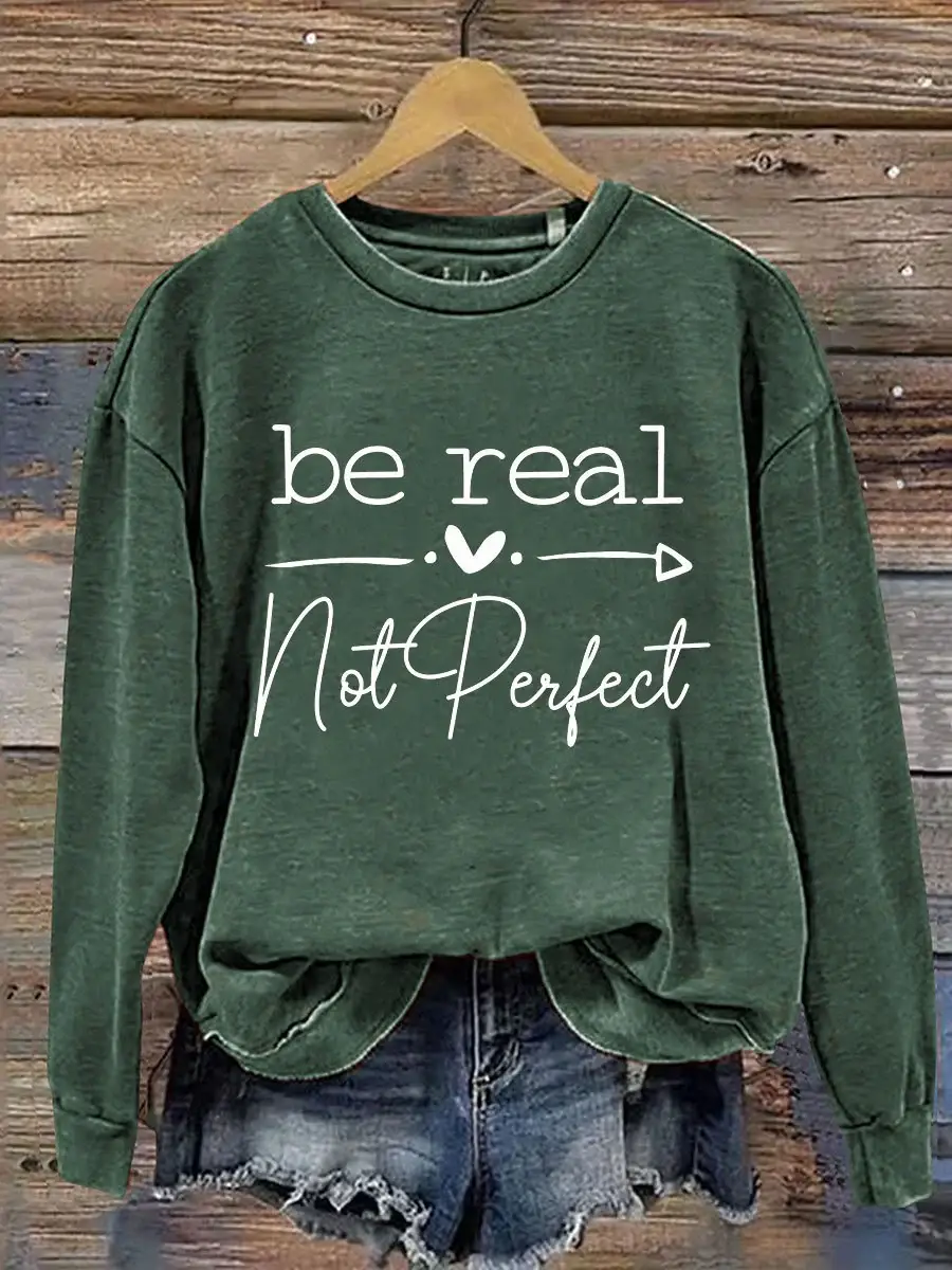Be Kind Print Casual  Sweatshirt