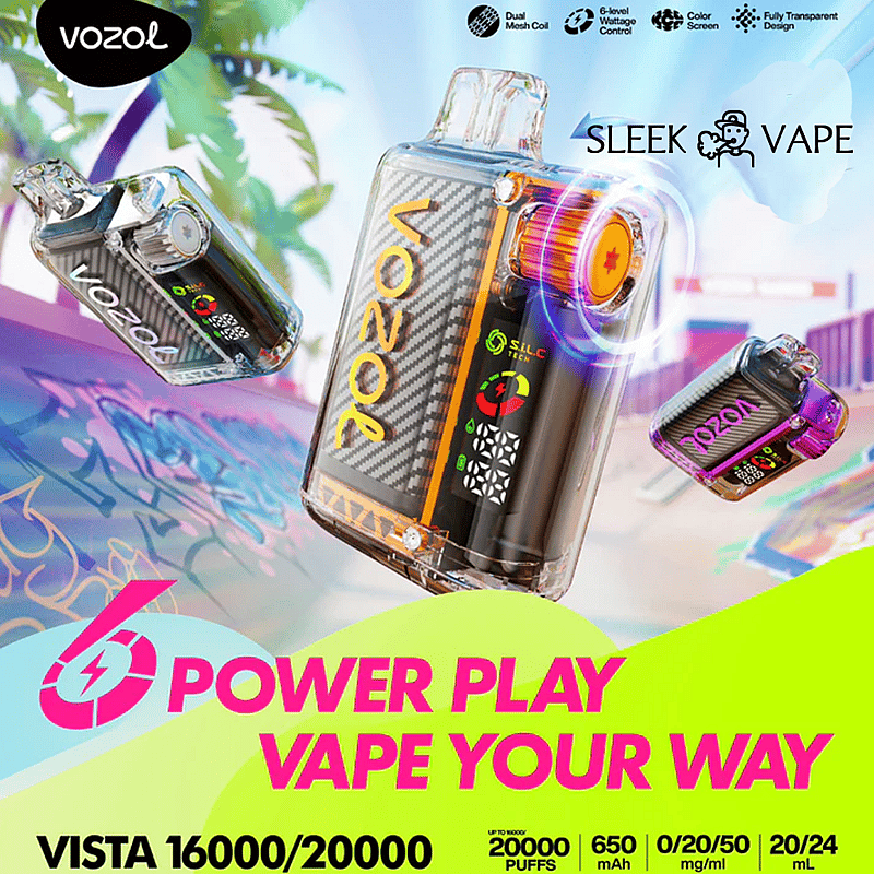 Vozol Vista 20K Puffs Disposable Vape | Dual Mesh with LED Digital Screen