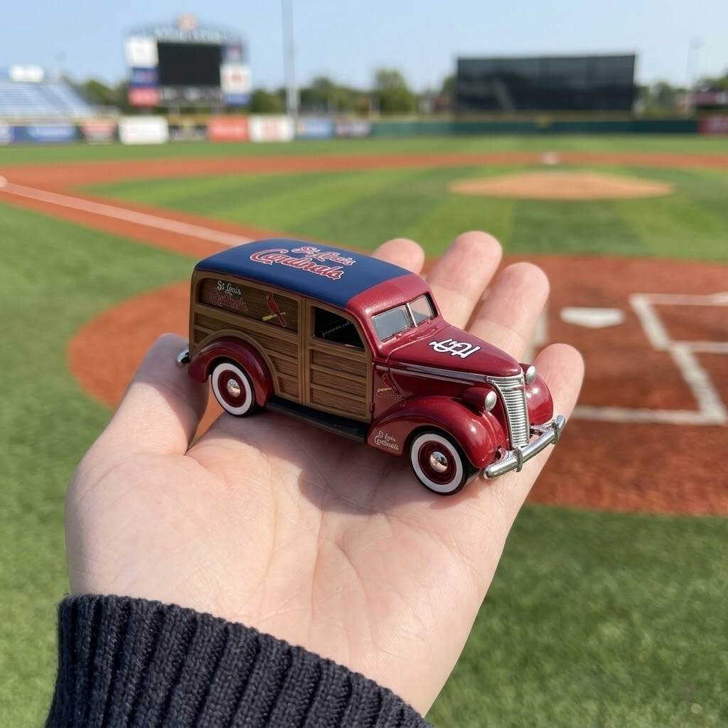 Hot Wheels St. Louis Cardinals 1937 Woody Wagon Vintage Car Model