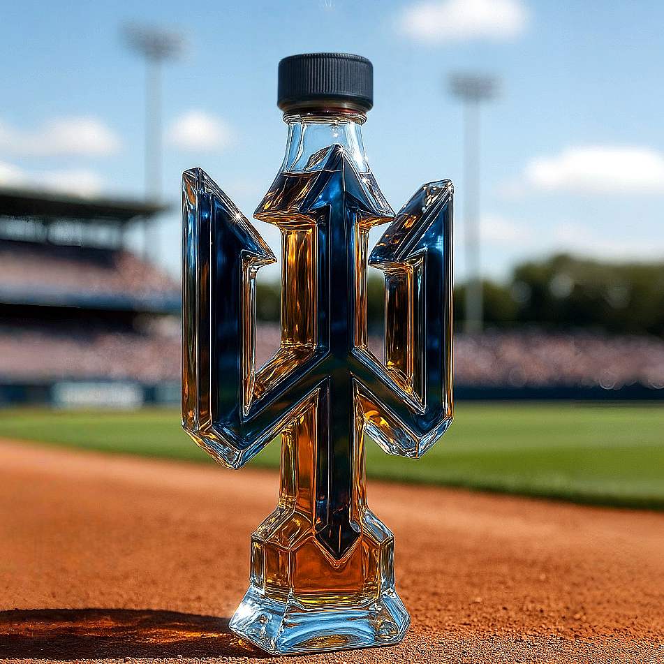 ⚓Seattle Mariners Trident Whiskey Bottle
