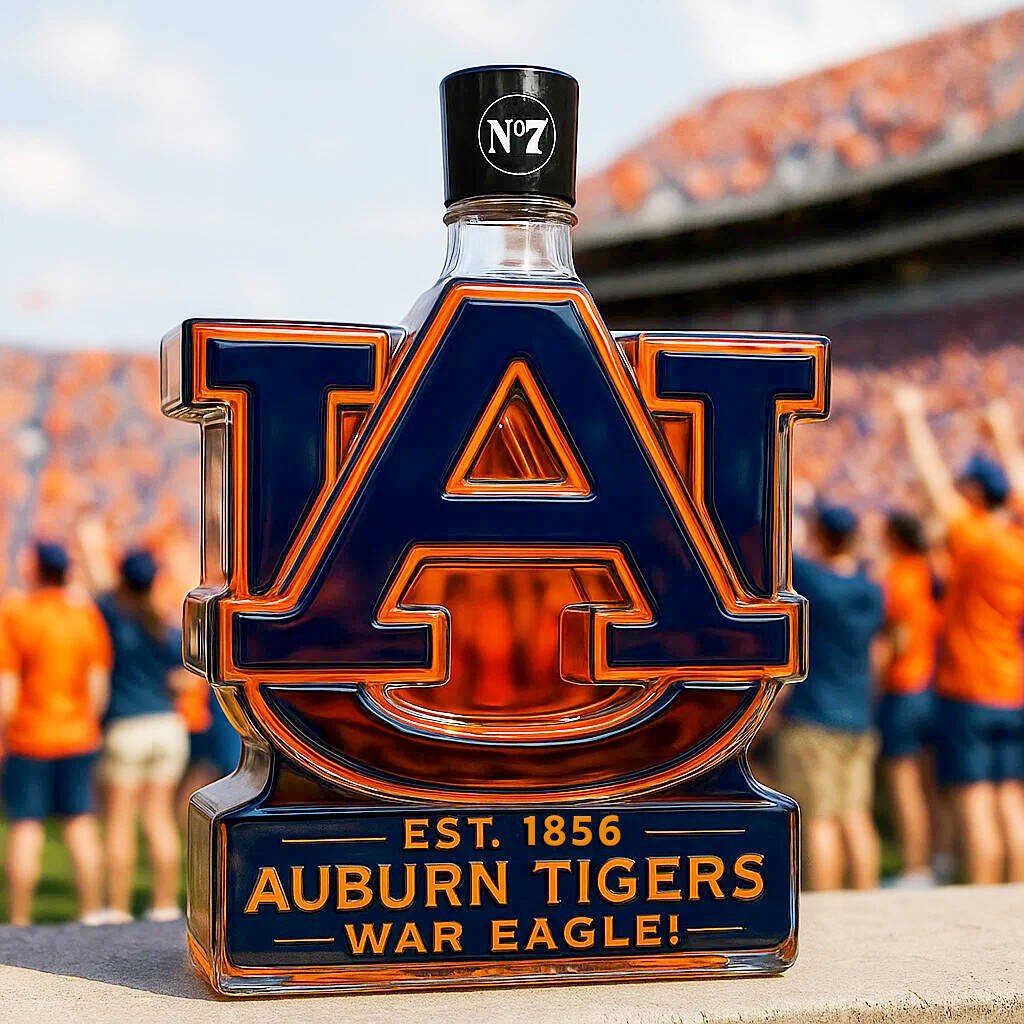 Auburn Tigers Limited Edition Whiskey Bottle