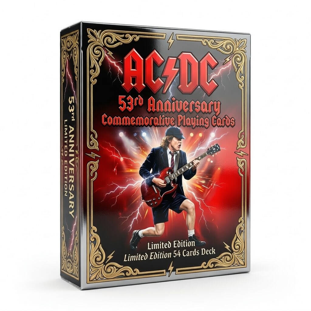 AC/DC 53rd Anniversary Commemorative Playing Cards