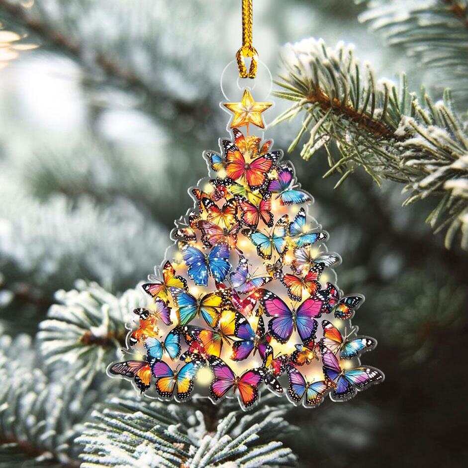 Butterfly Christmas Tree Ornaments