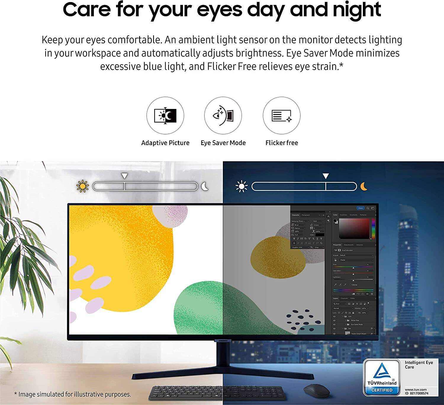 34-Inch ViewFinity S50GC Series Ultra-WQHD Monitor, 100Hz, 5ms, HDR10, AMD FreeSync, Eye Care, Borderless Design, PIP, PBP, LS34C502GANXZA, 2023
