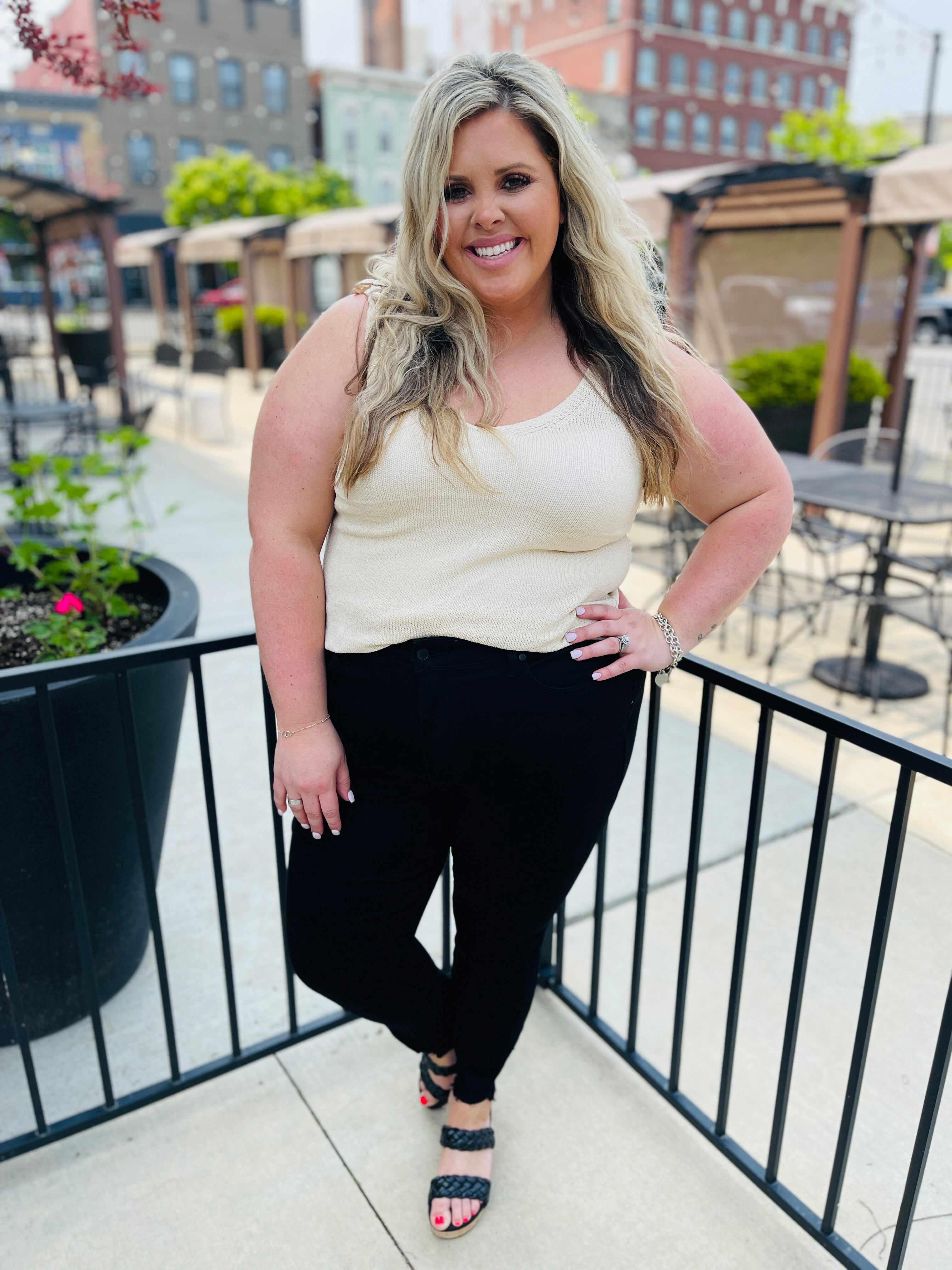 MARKDOWNS! Tummy Control Black Skinny Jeans in Reg/Curvy Fifth Restock!