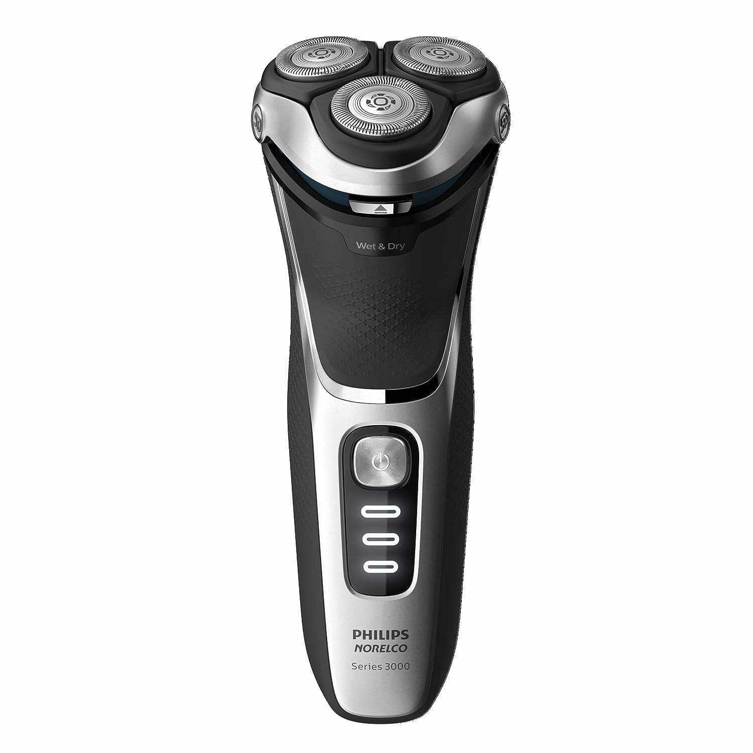 Philips Norelco Shaver 3800, Rechargeable Wet & Dry Shaver with Pop-up Trimmer, Charging Stand and Storage Pouch, Space Gray, S3311/85