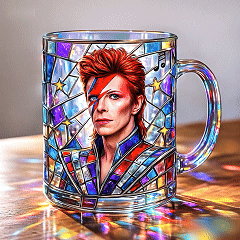 David Bowie Ziggy Stardust Stained Mug