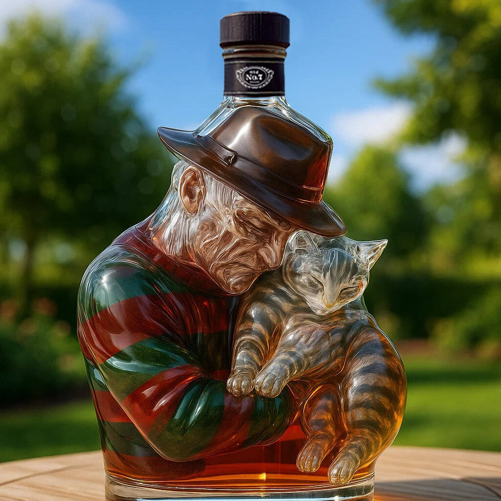 Freddy Krueger＆Cat Whiskey bottle
