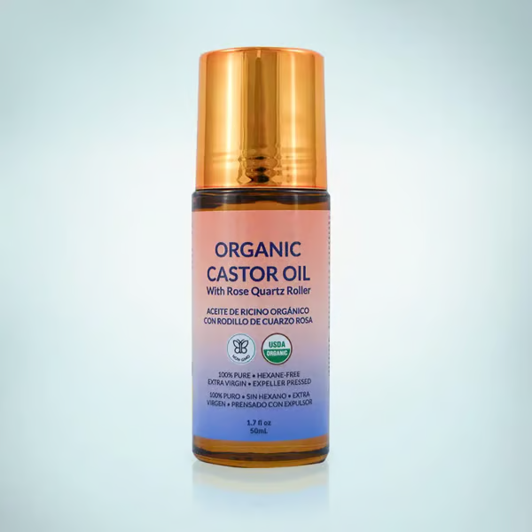 🌿 ✨ Organic Castor Oil Roll-On - For Radiant Skin, Lush Hair & Relaxation