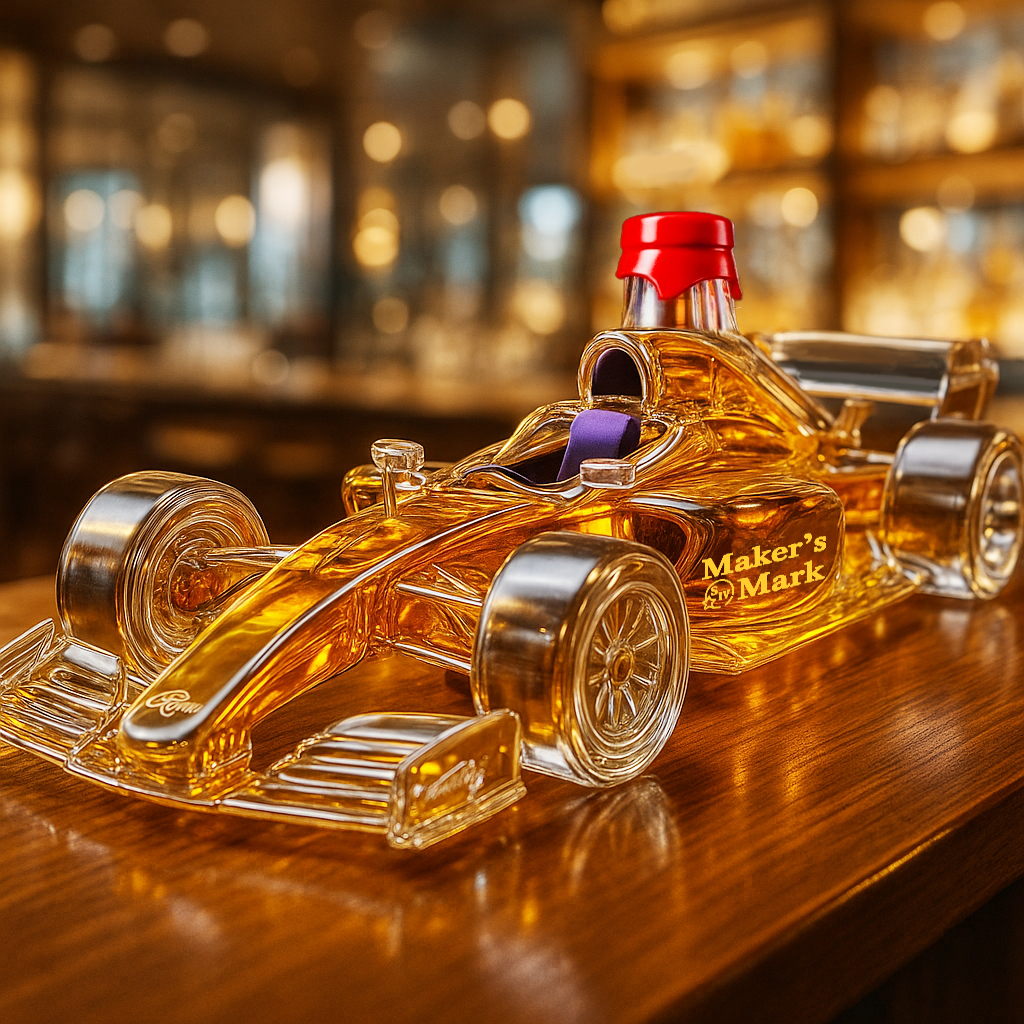F1 Race Car-Shaped Whiskey Bottle