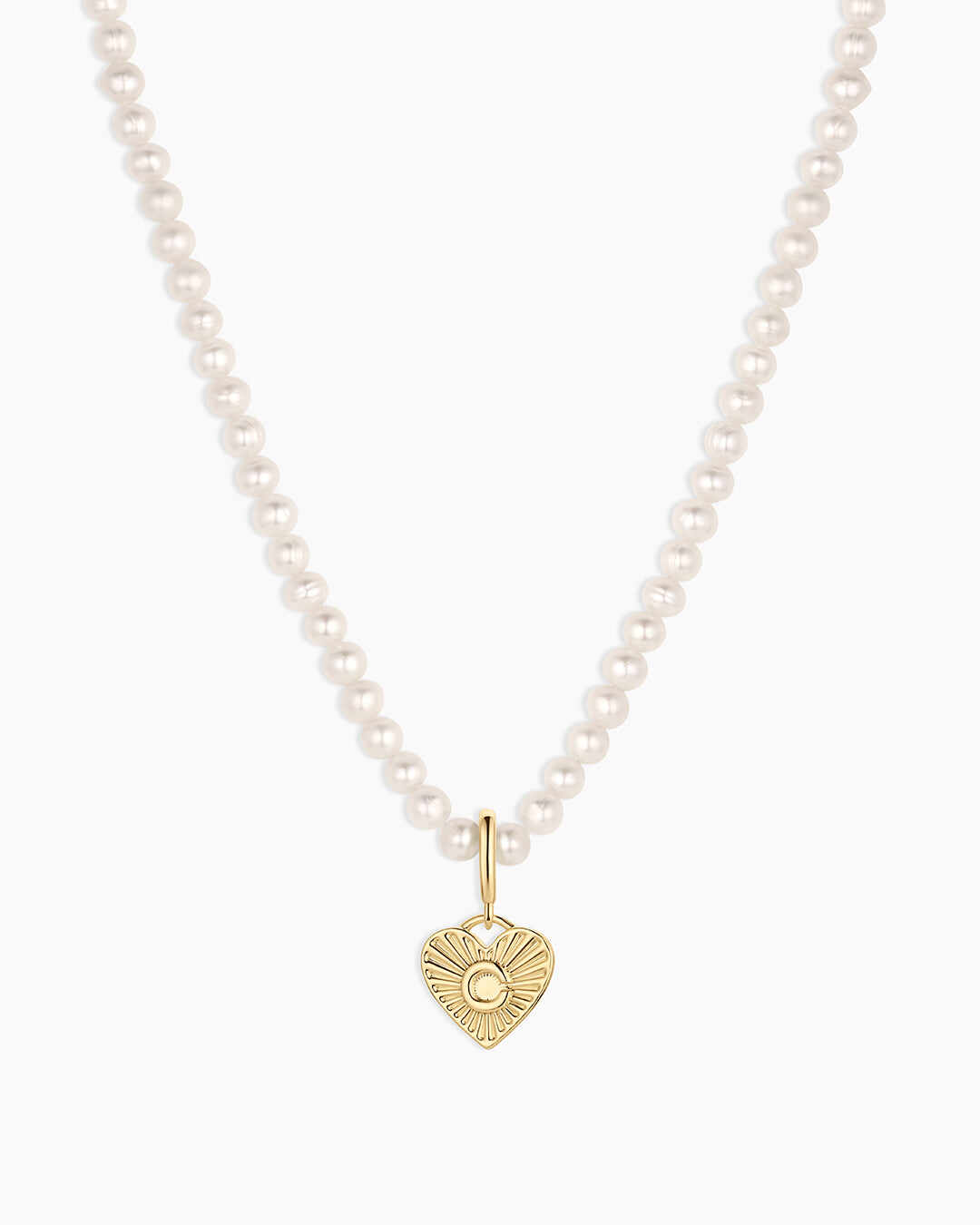 Vintage Heart Alphabet Charm Necklace