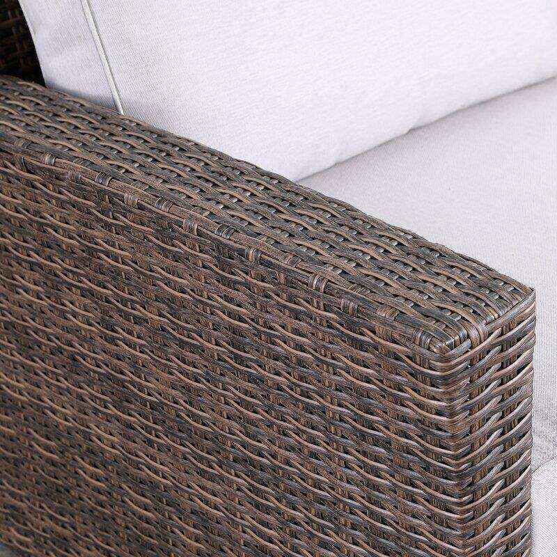 Emlee Wicker/Rattan 4 - Person Seating Group with Cushions