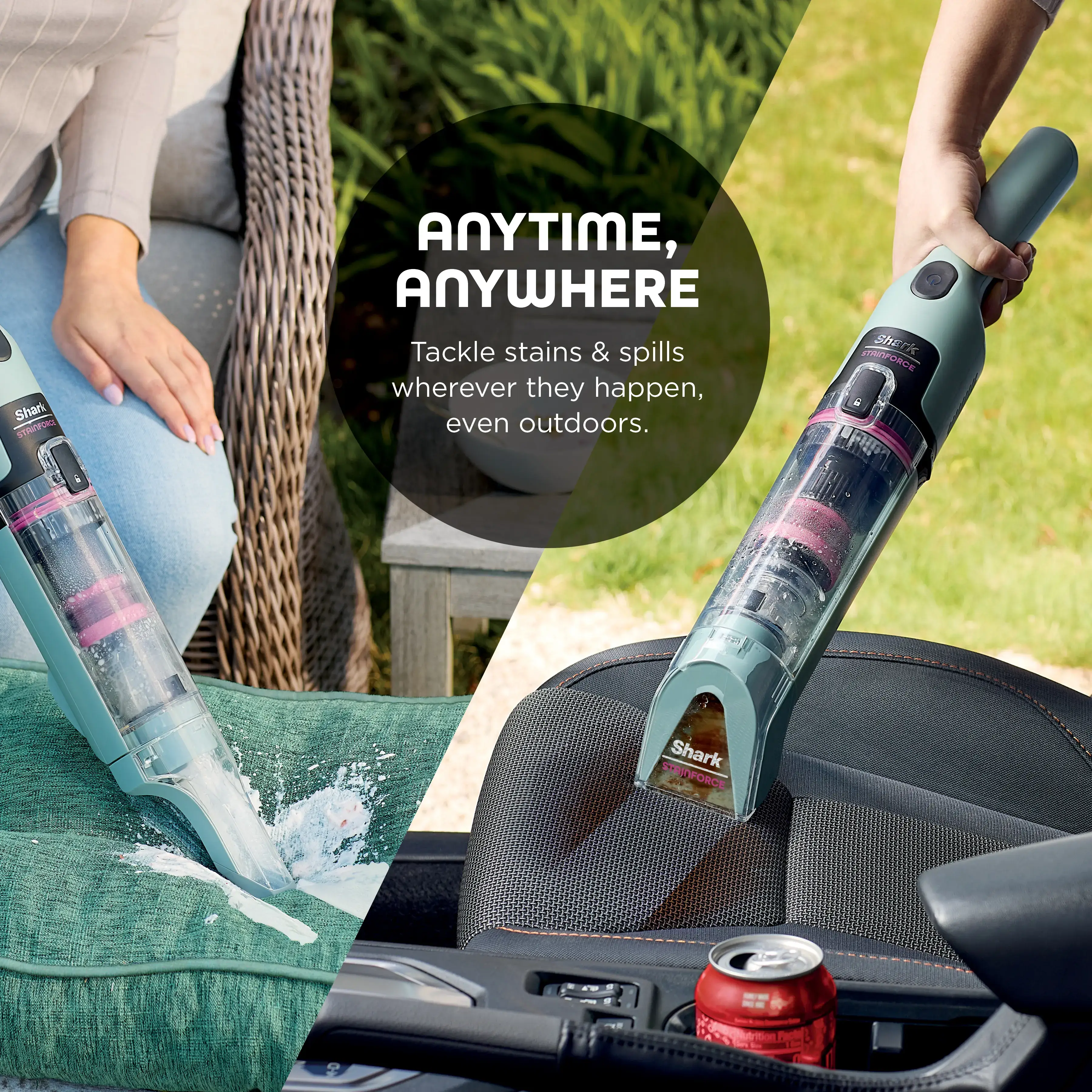 StainForce Handheld Spot & Stain Cleaner with Storage Caddy & Crevice Tool
