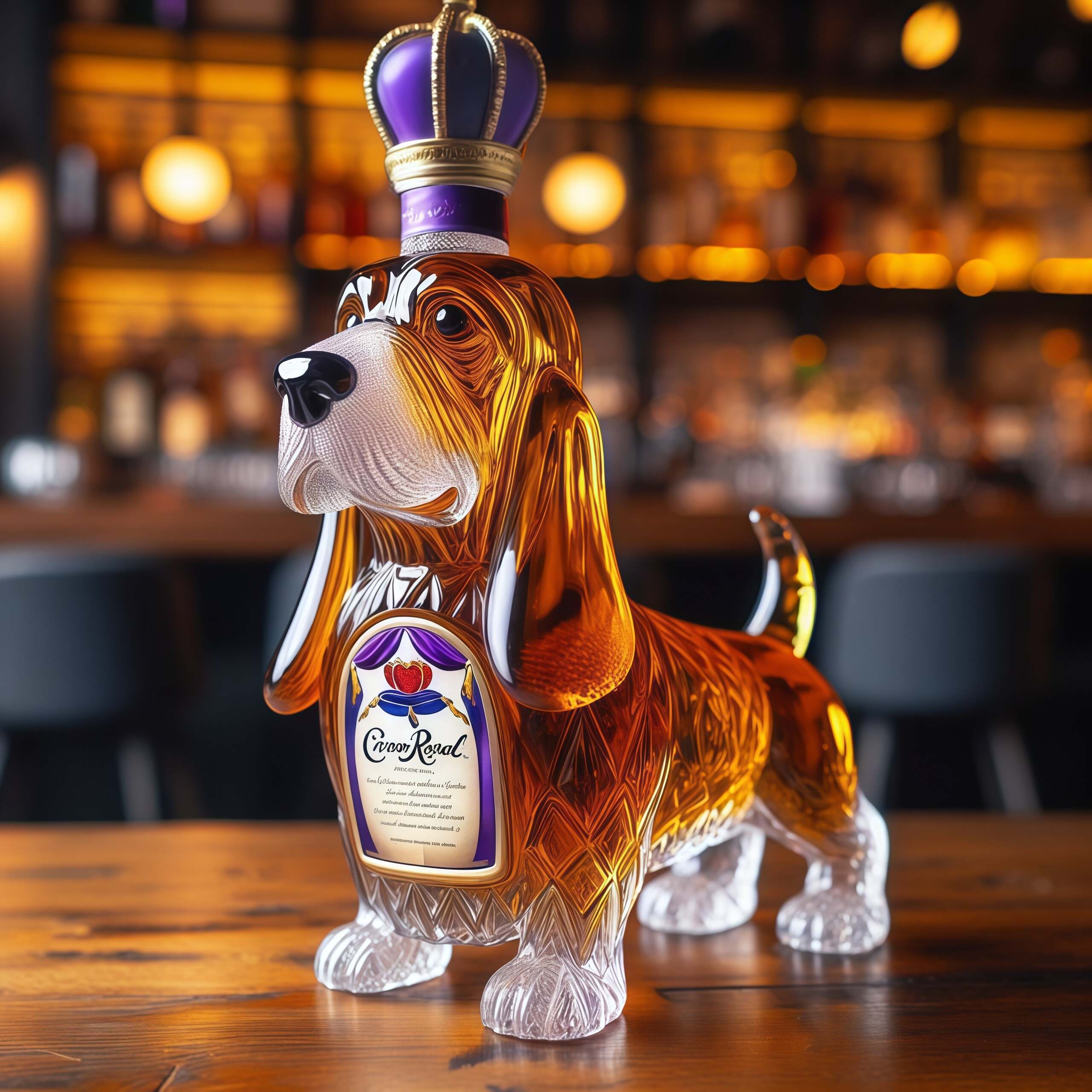 Basset Hound Whiskey Bottle