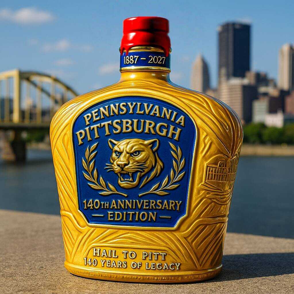 University of Pittsburgh 140th Anniversary Edition Whiskey Bottle