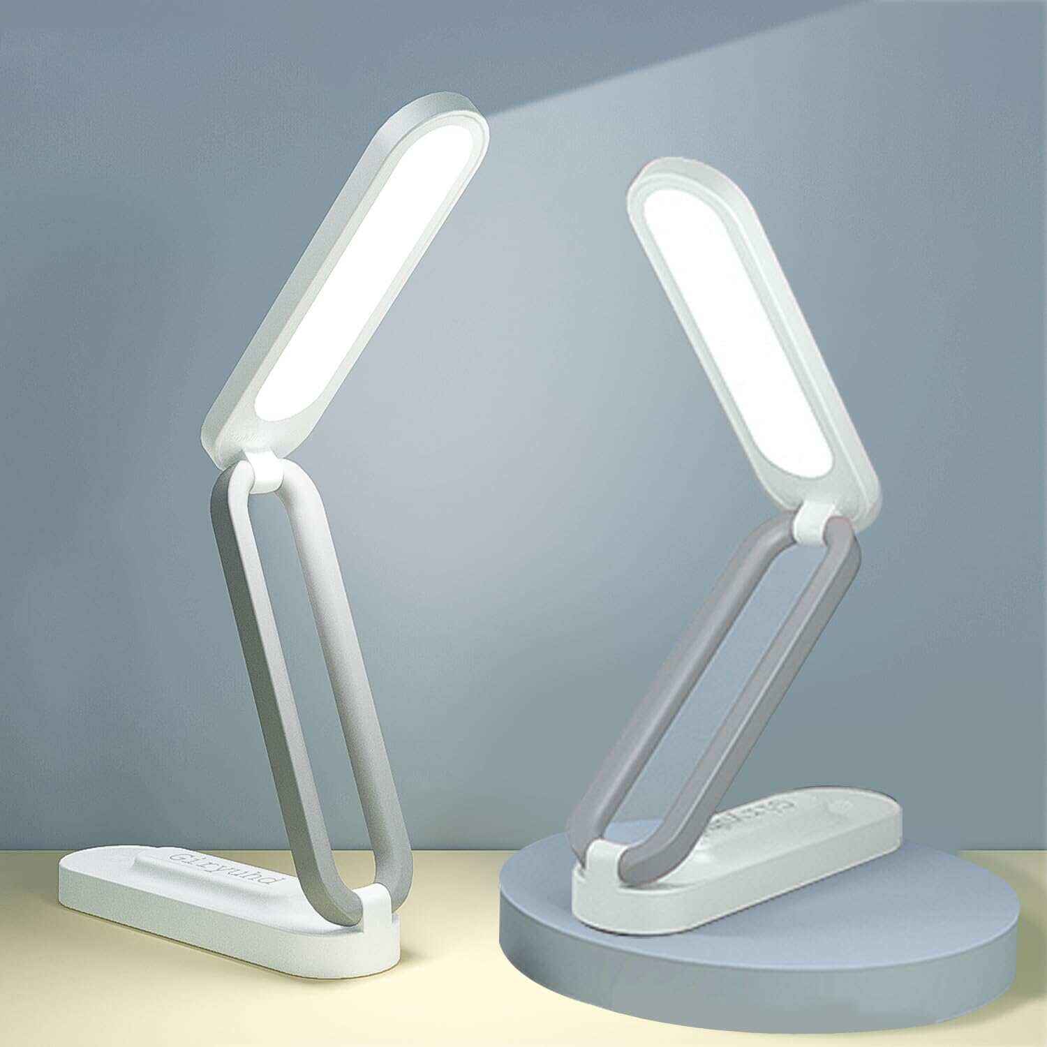 LED Desk Lamp for Office Home & Battery Operated Lamp Rechargeable Lamp Foldable & Portable Light, LED Desk Light Strip, 3 Brightness Dimmable Small Desk Lamp Wireless Reading Lamp