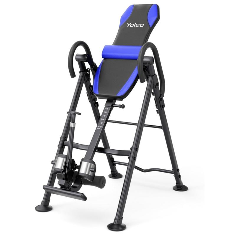 YOLEO Gravity Heavy Duty Inversion Table for Pain Relief Therapy with Headrest & Adjustable Protective Belt Back Stretcher Machine