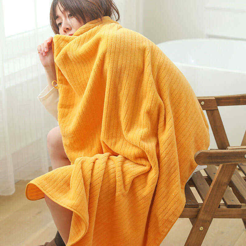 Soft Pure Color Bath Towel (2PCS)