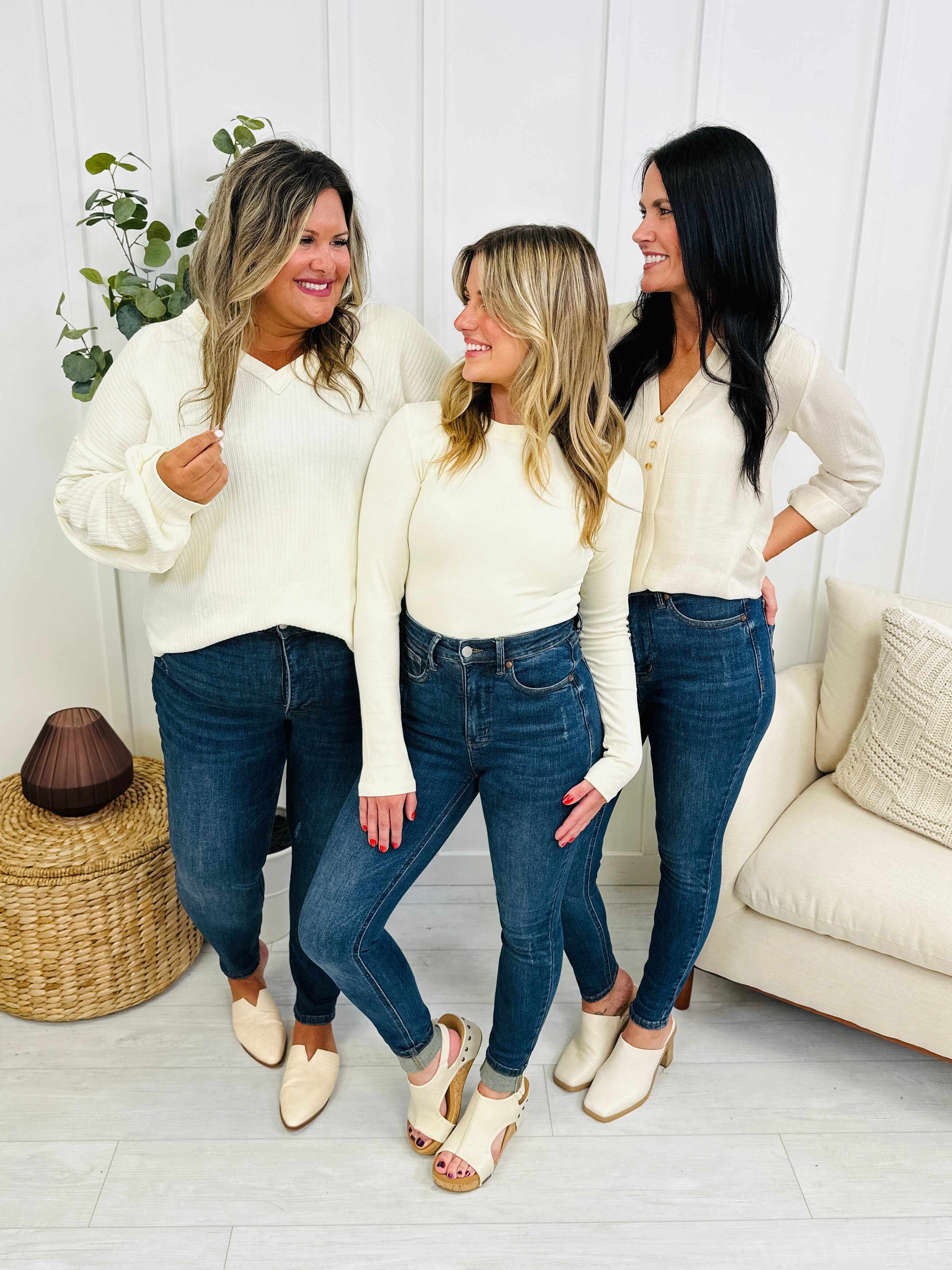 REG/CURVY Triple Trouble Tummy Control and Butt Lifting Skinny Jeans