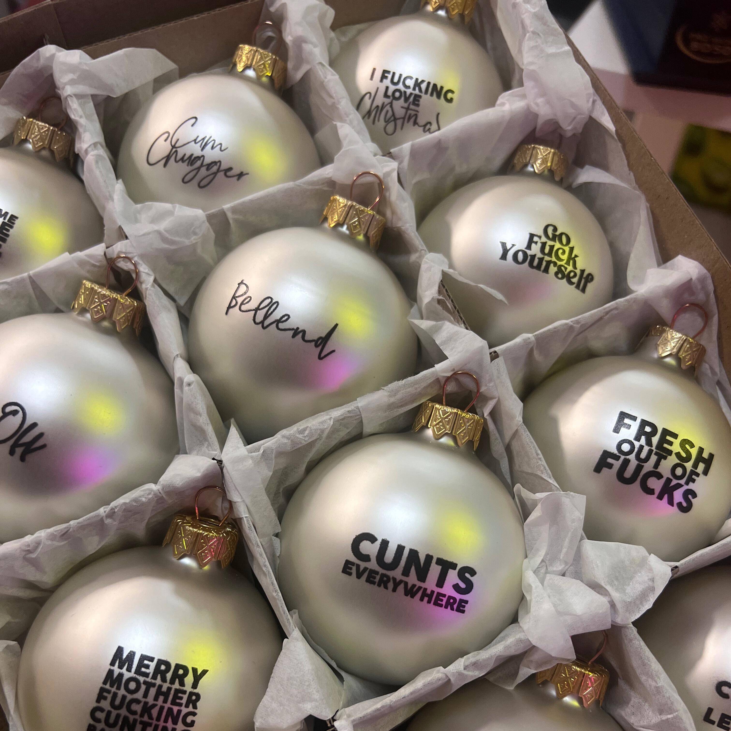 Swear Bauble Bundle | Funny Christmas Decorations | 2024 Christmas gift🎁