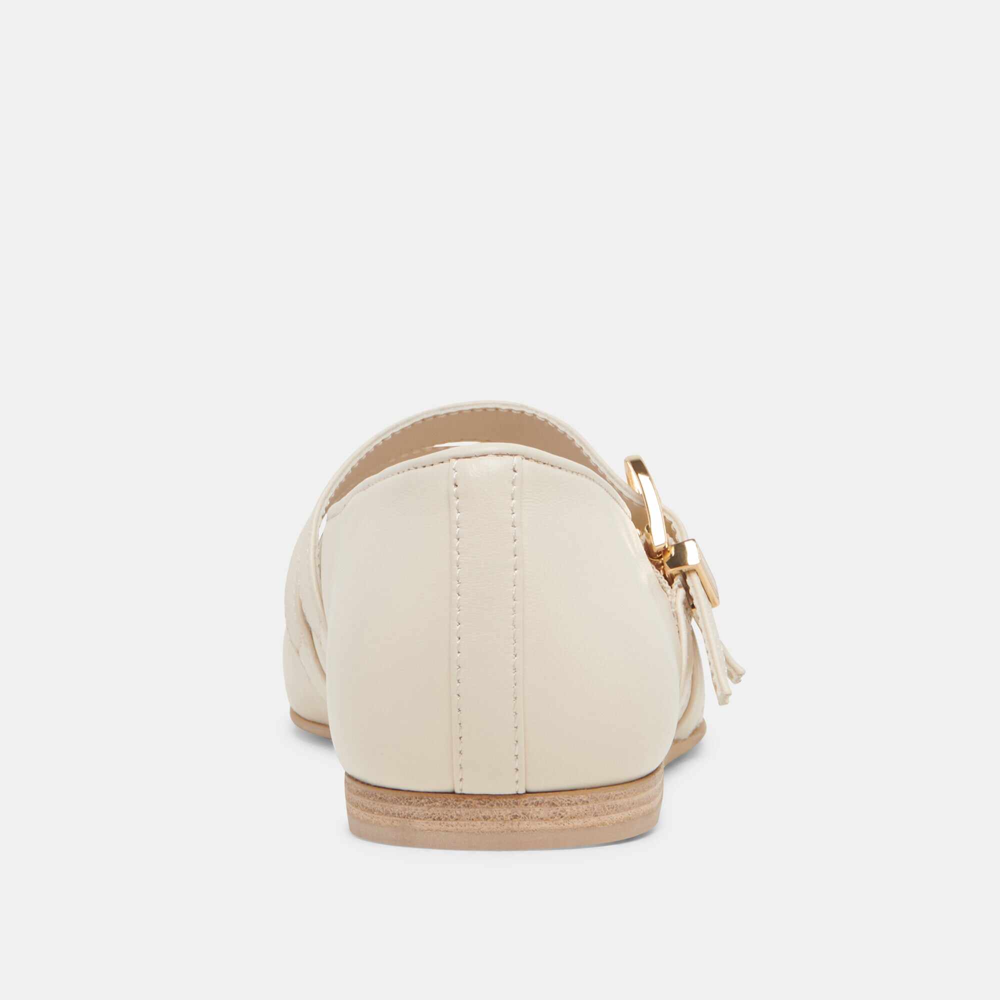 BAYLEE WIDE BALLET FLATS IVORY LEATHER