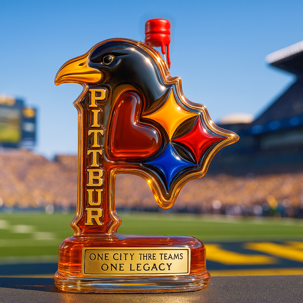 Pittsburgh Sports Fan Whiskey Bottle