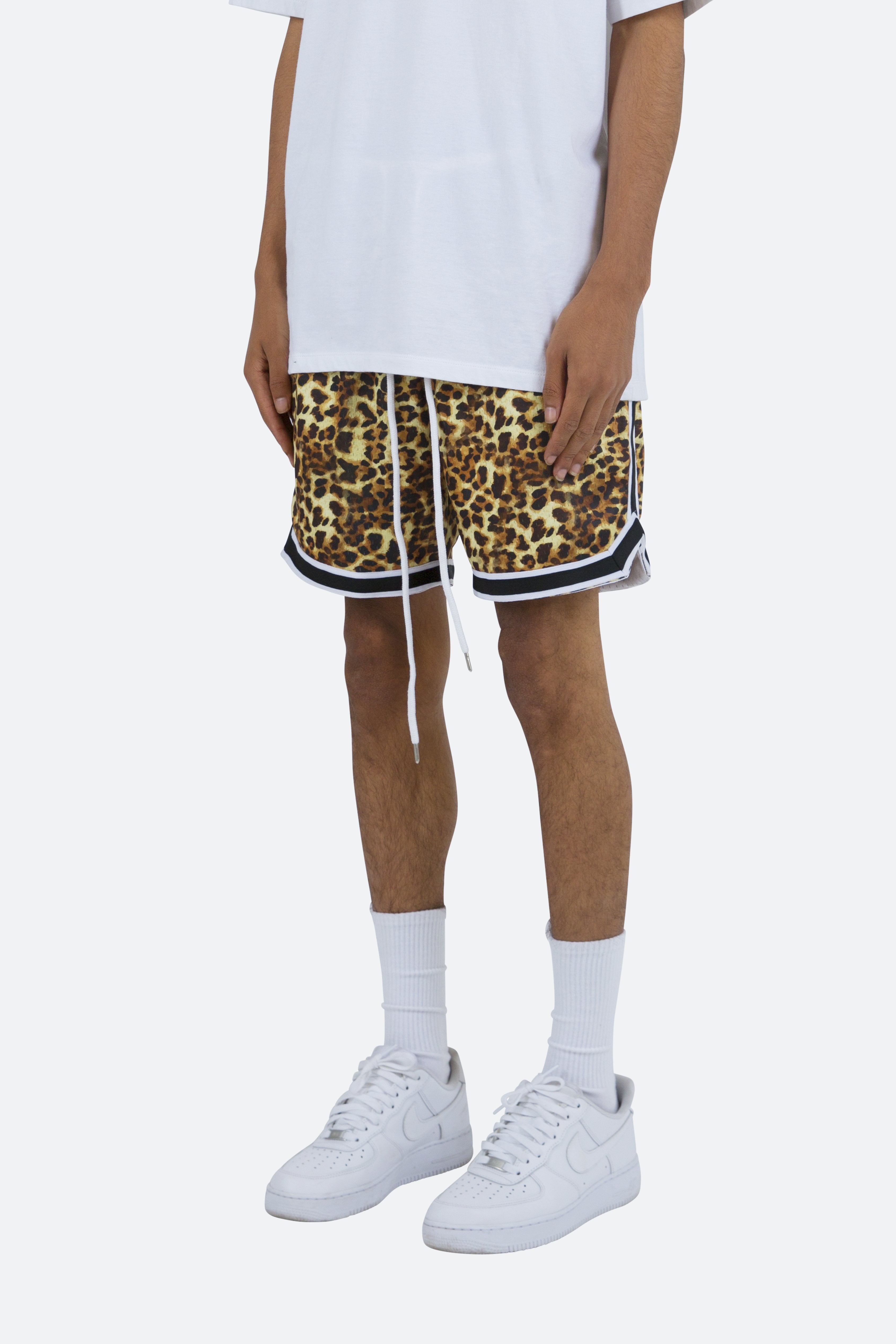 Leopard Basketball Shorts - Orange/Black