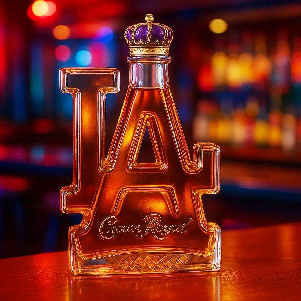 Los Angeles Dodgers Classic LA Logo Whisky Bottle