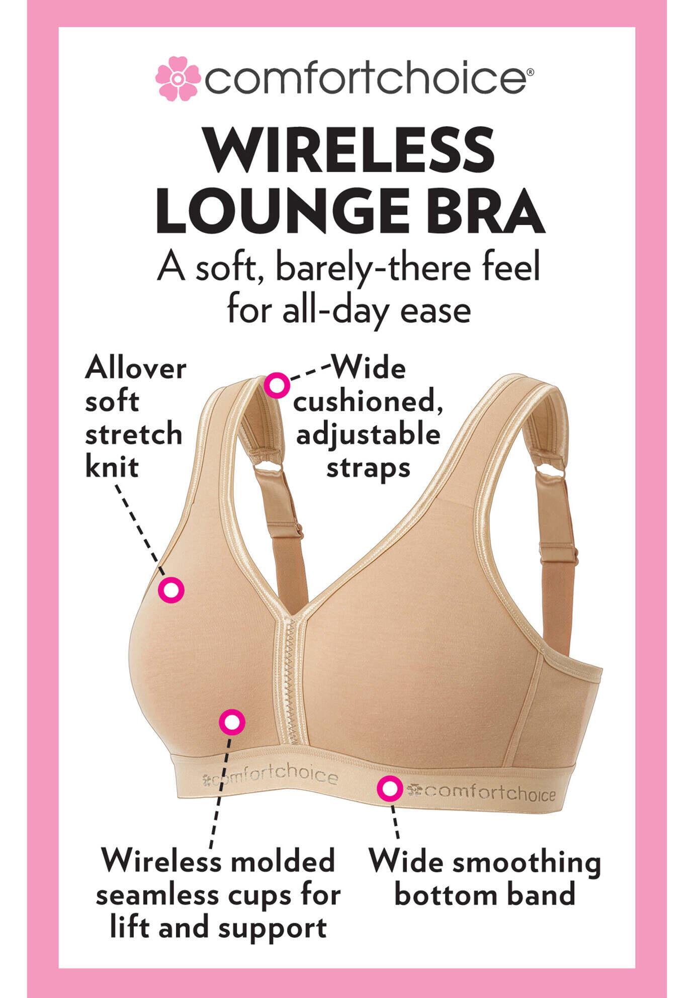 Wireless Back-Close Lounge Bra