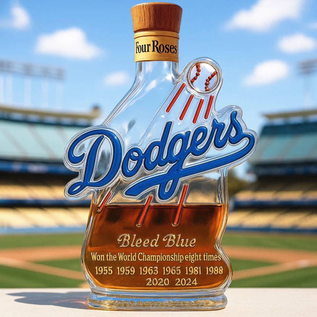 Los Angeles Dodgers Honor Whiskey Bottle