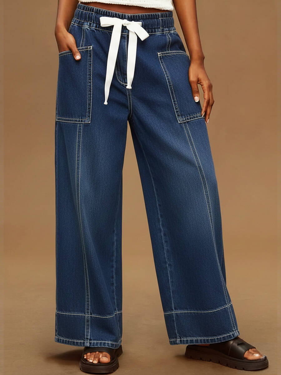 🔥Summer Arrivals🌟Women's Casual Elastic Waist Jeans