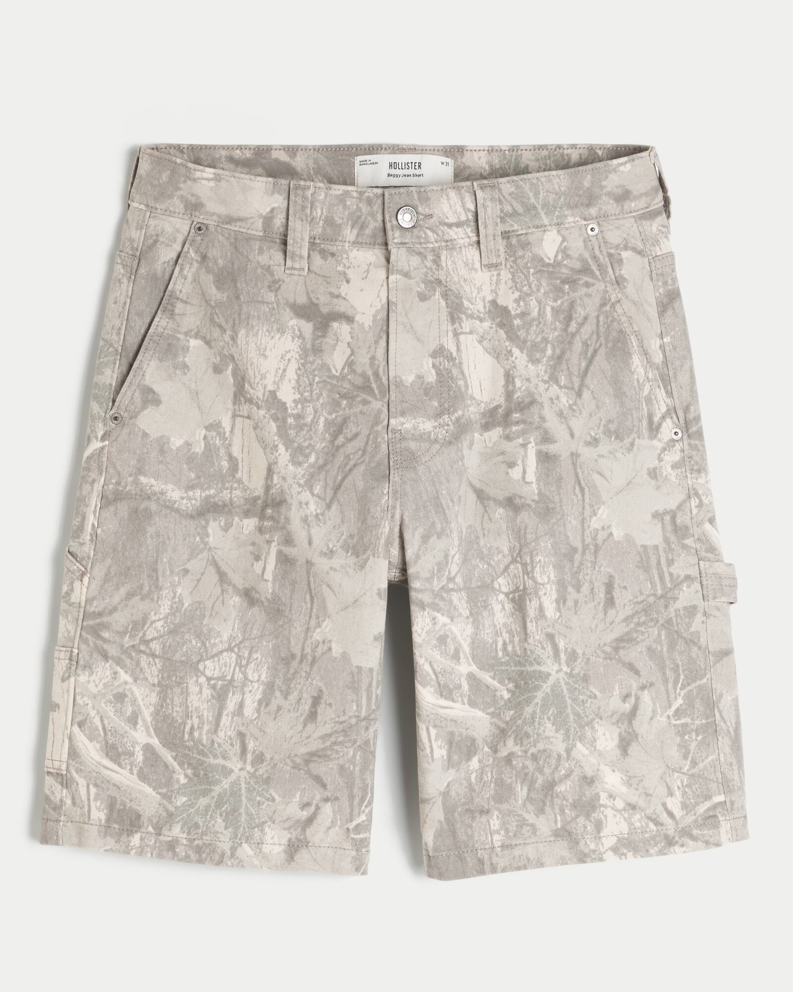 Washed Black Baggy Denim Shorts