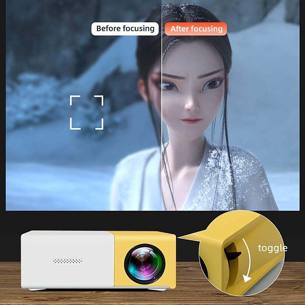 HD Mini Projector , Support For HDMI, USB, And Memory SD Card - Enhance Your Movie, TV, And Gaming Experience,For Office/School/Meeting/Team Building/Presentation.Compatible With Android/IOS/Windows