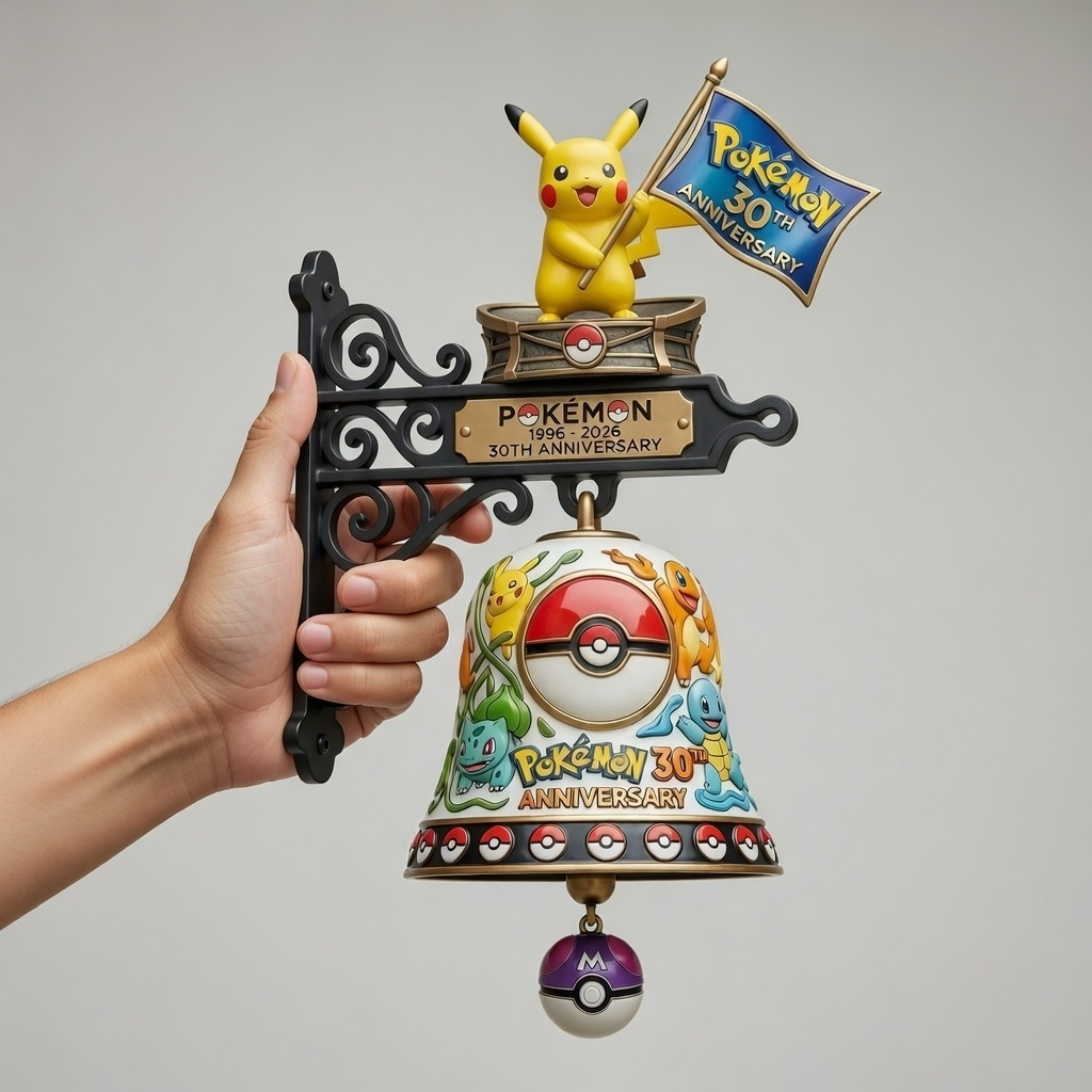 Pokémon 30th Anniversary Commemorative Wall Bell