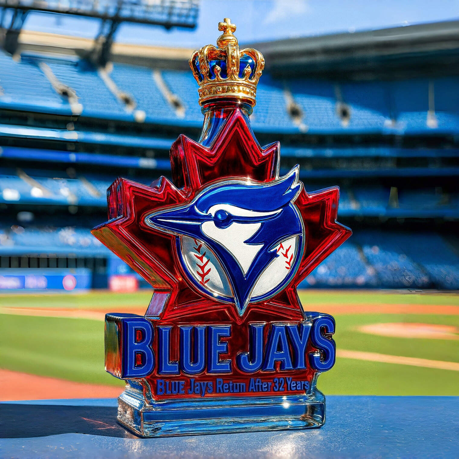 2025 World Series Blue Jays Whiskey Bottle