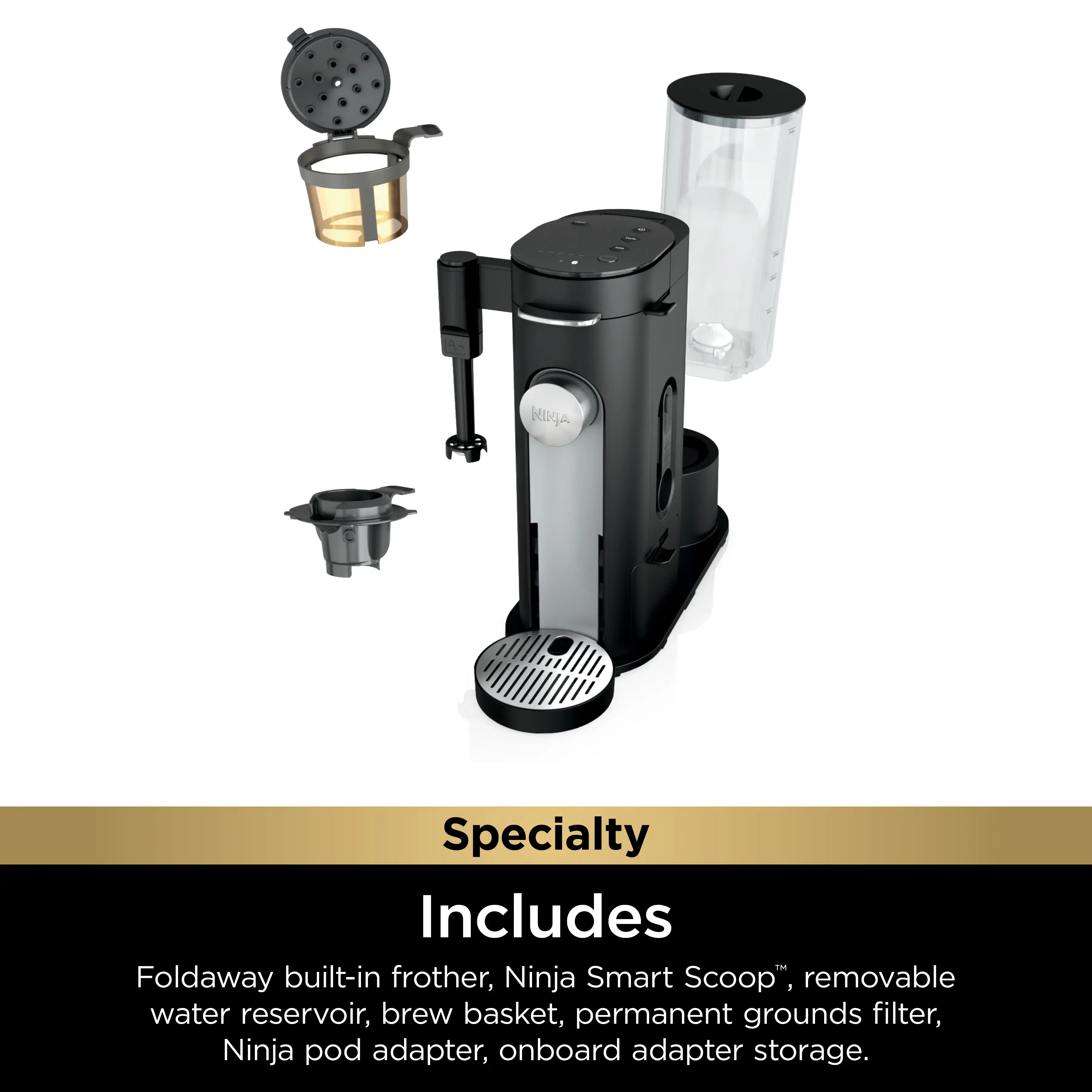 Single-Serve Pods & Grounds Specialty Coffee Maker Black - PB051