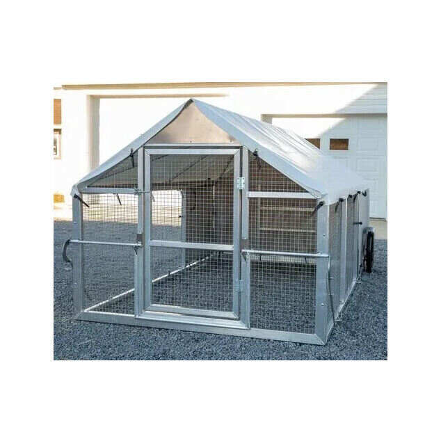 Today's Best Deals!! Large Metal Chicken Coop Cage with Waterproof and Anti-UV Cover