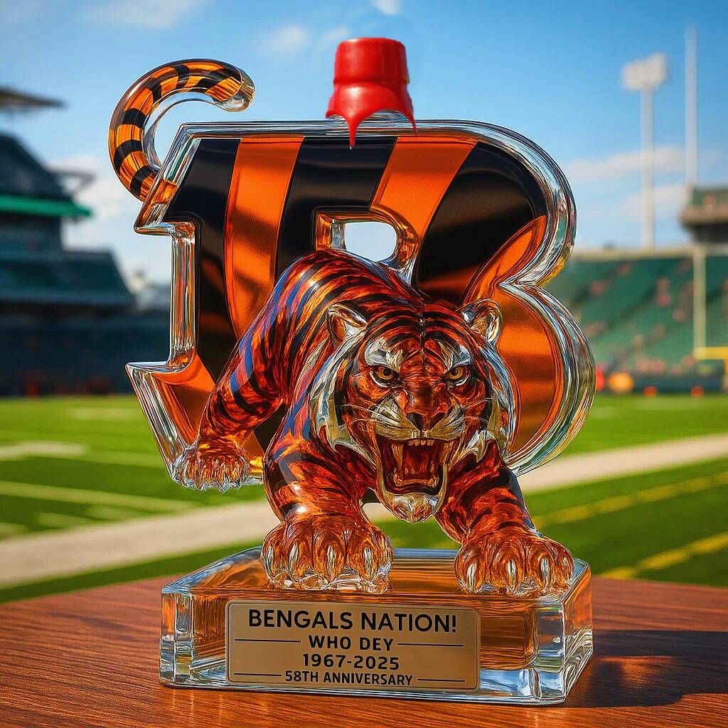 Cincinnati Bengals 3D Whiskey Bottle