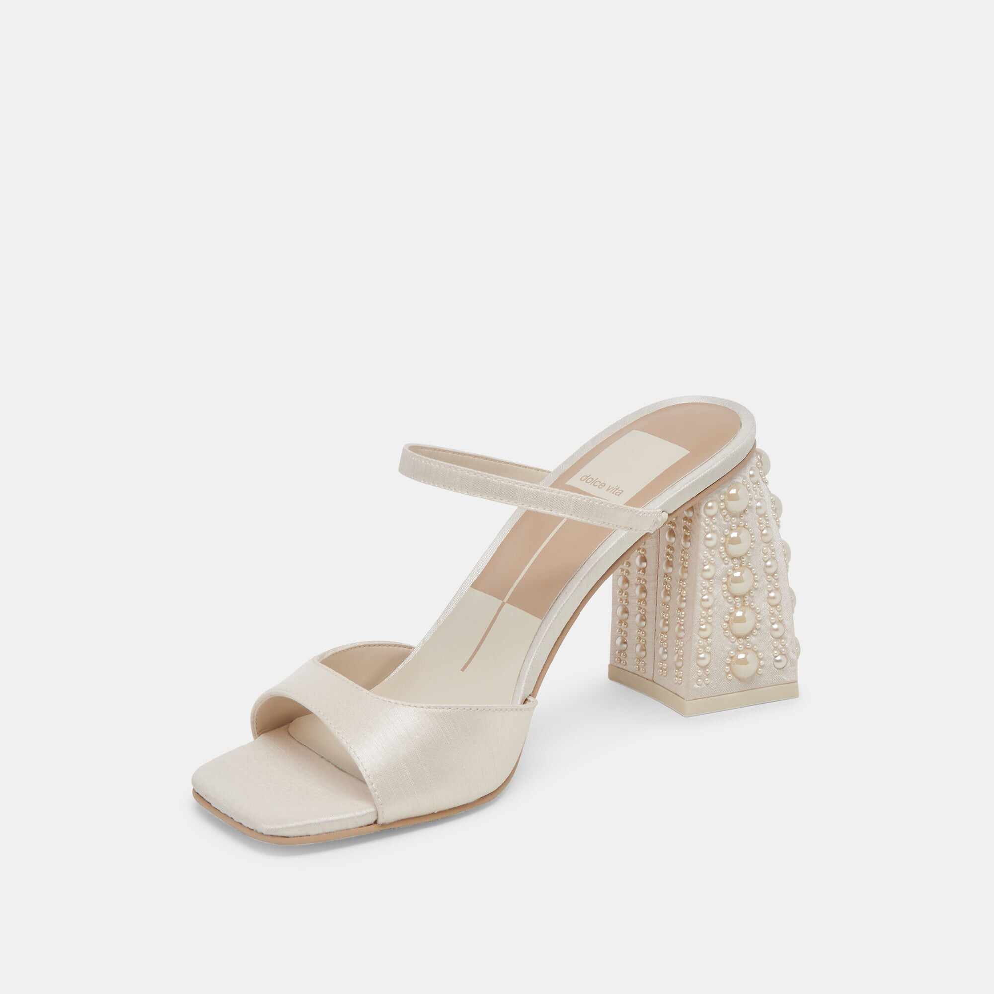 JEMMY PEARL HEELS VANILLA SILK