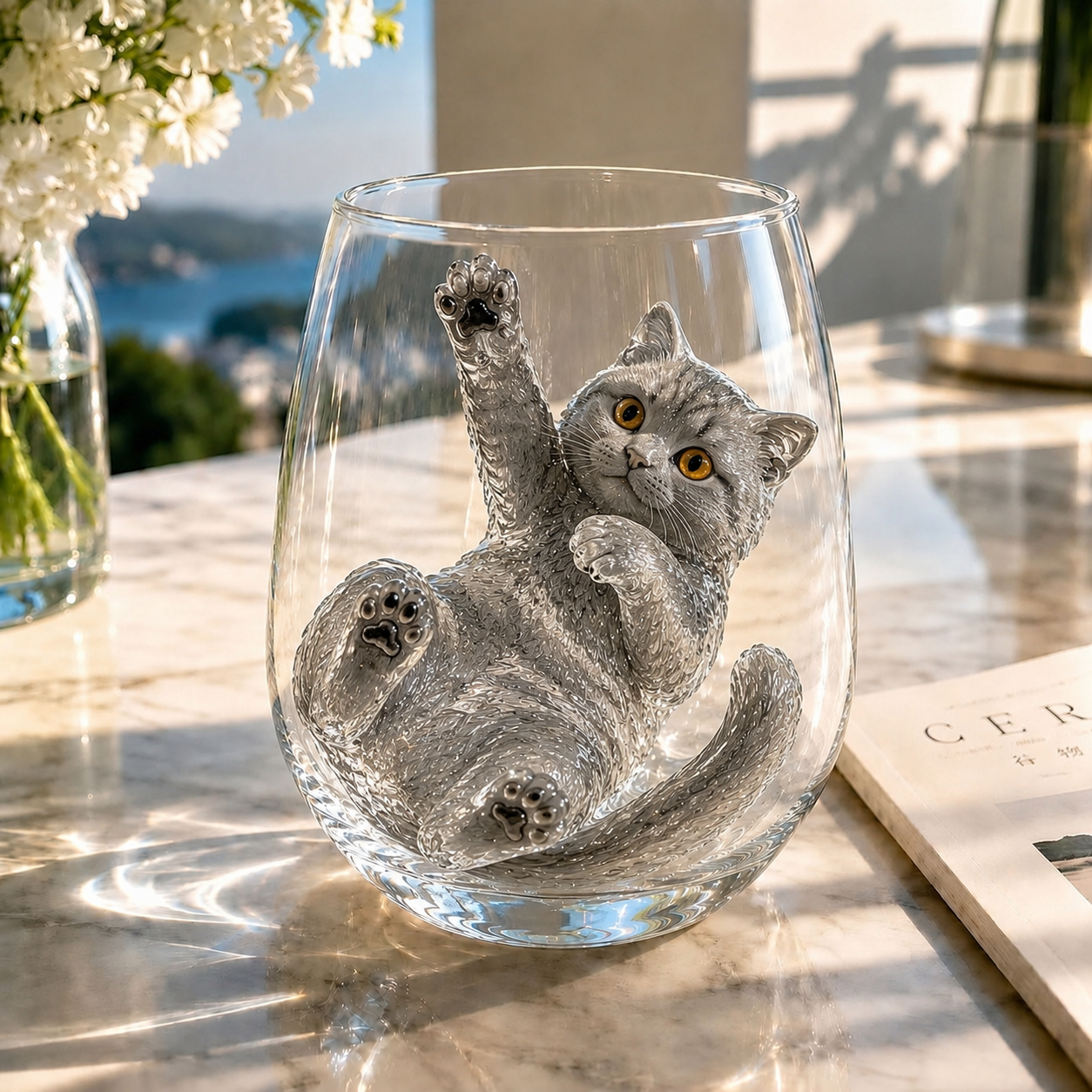 Cute Cat Glassware Collection