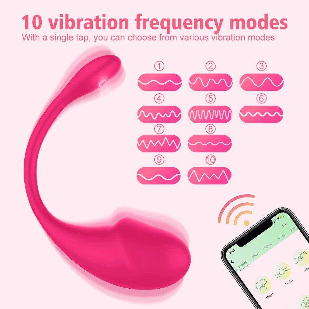 Wireless Bluetooth G-Spot Vibrator – App-Controlled Wearable Clit Egg for Panty Play