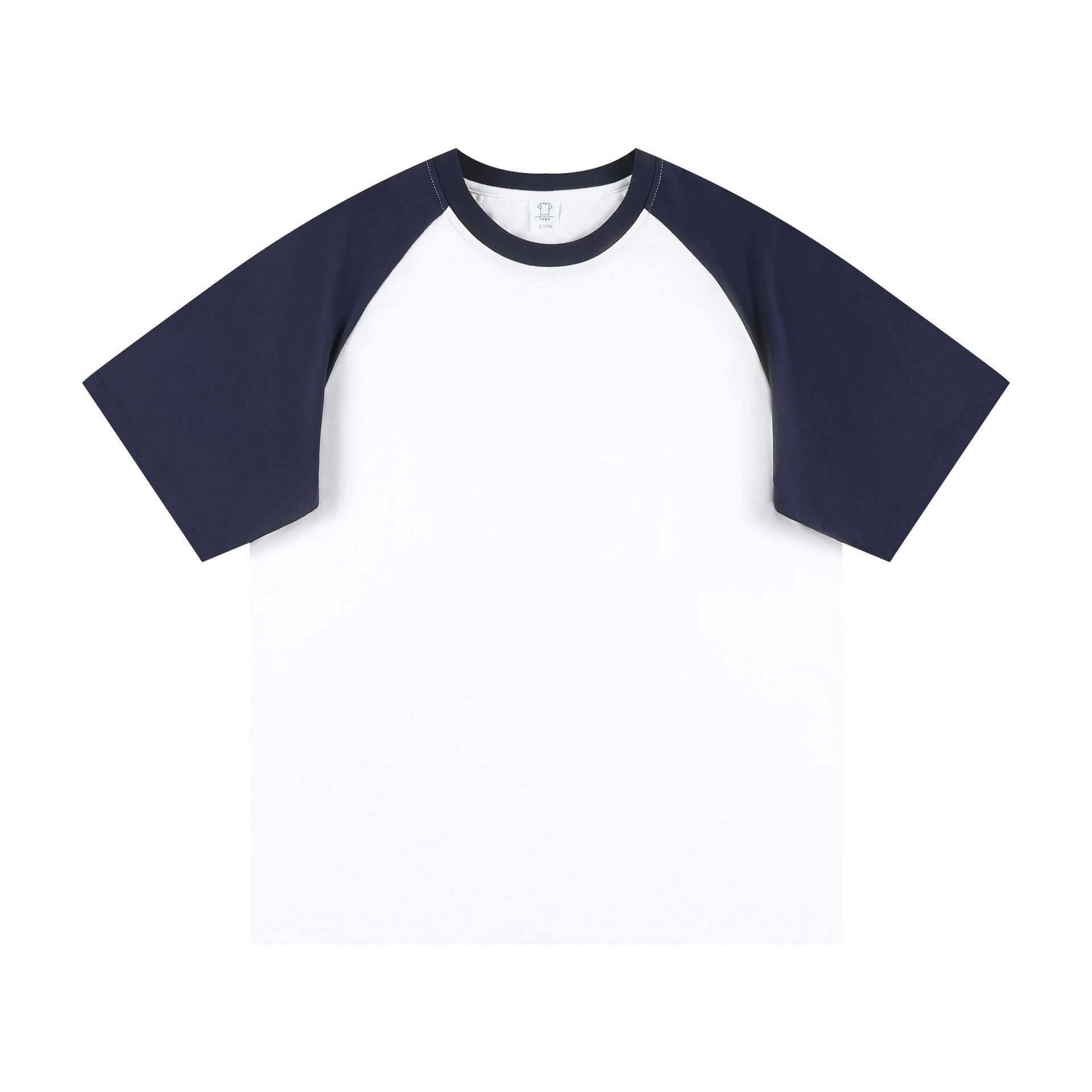 Summer 230g Contrast Color Raglan Sleeve T-shirt Men