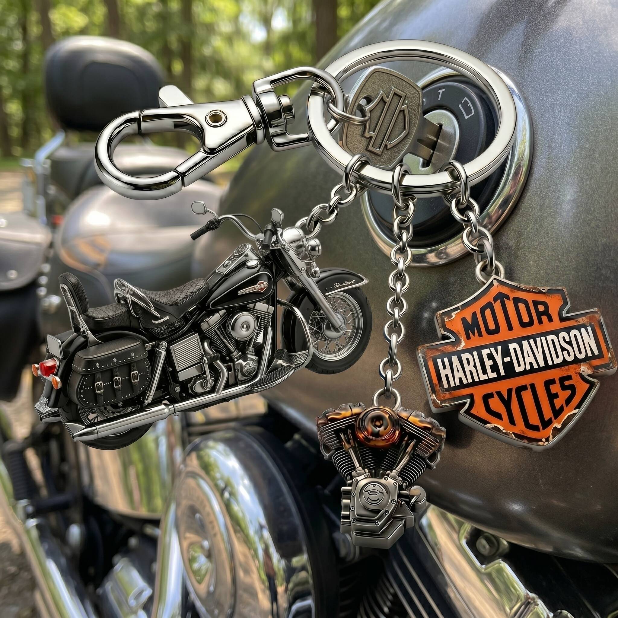 Harley-Davidson Motor Cycles Legacy Ride Collector Keychain 🏍️