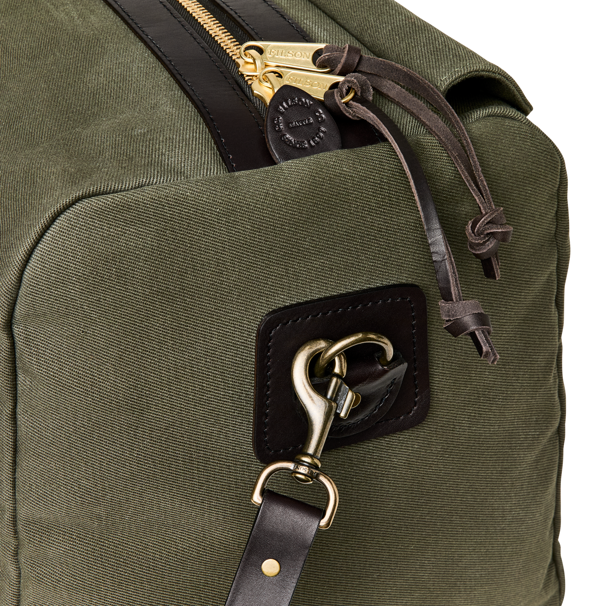 Large Rugged Twill Duffle Bag - Otter Green