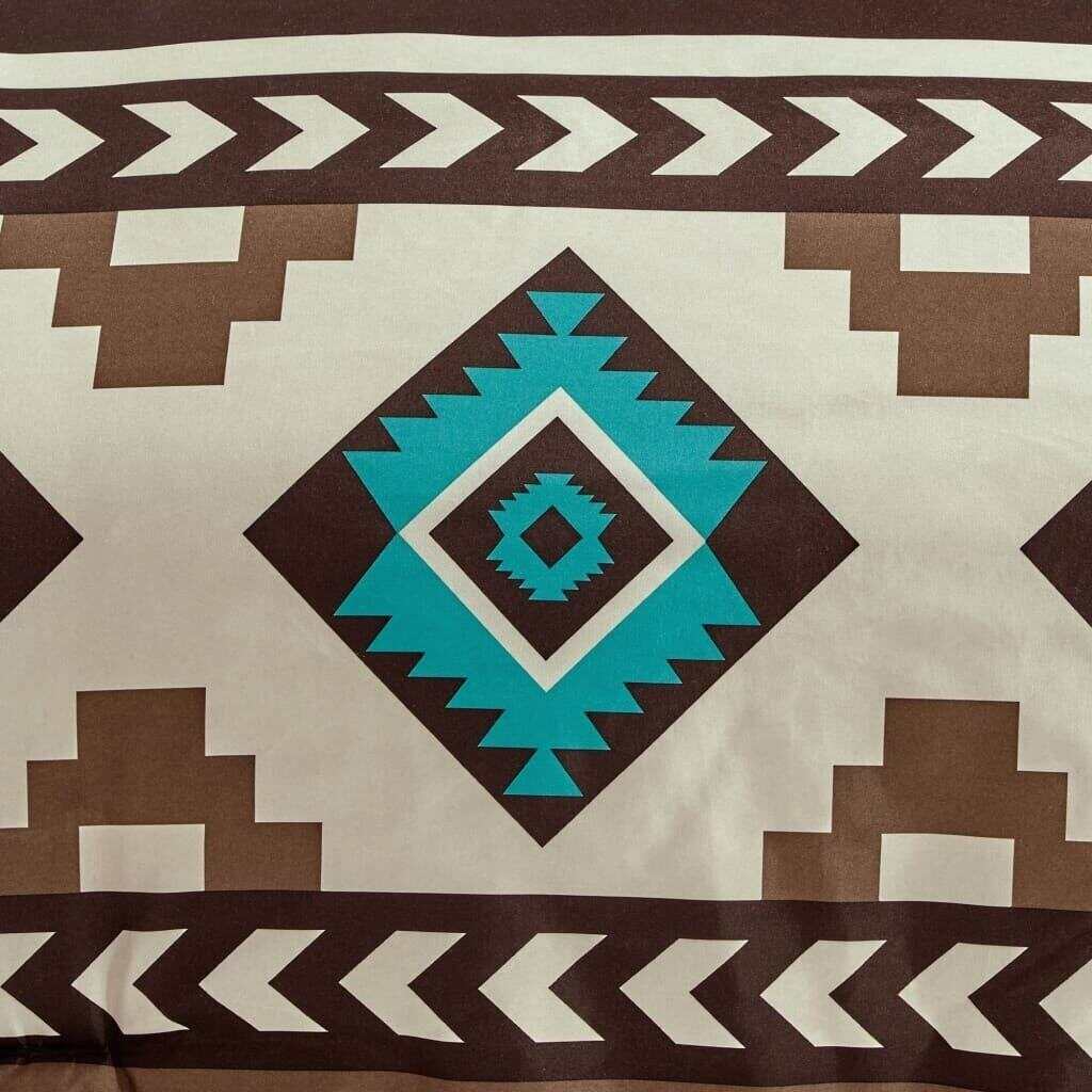 Southwest Navajo Turquoise Aztec Comforter - 6 Piece Set